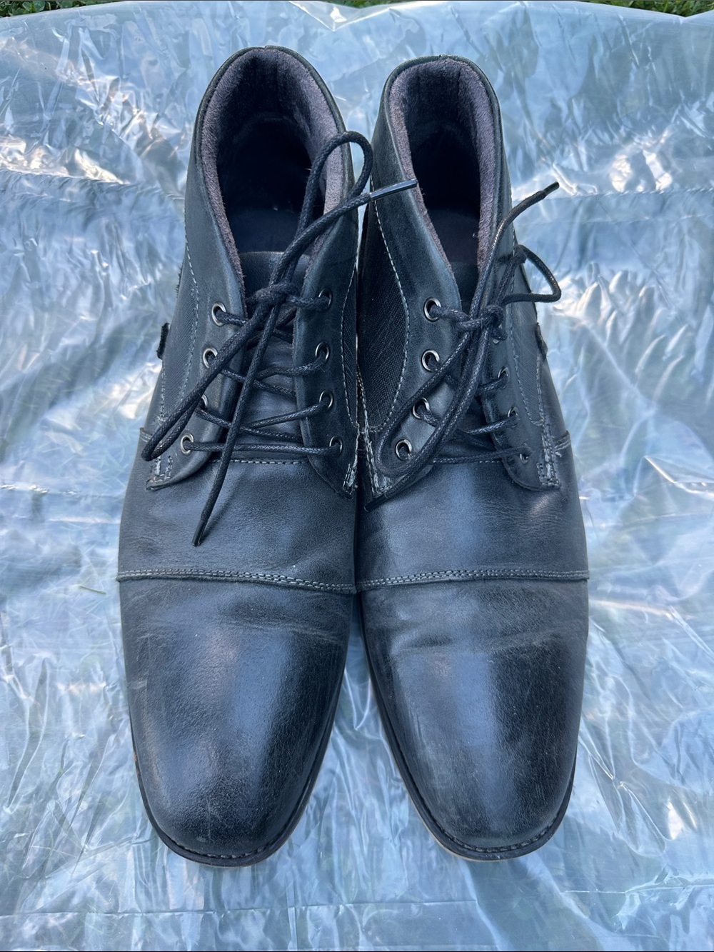 Steve Madden Black Men's Chukka Lace-Up Boots